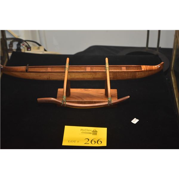 KOA 16" HAWAIIAN OUTRIGGER; INITIALED F.P. 2010