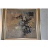 Image 4 : LARGE FRAMED ABSTRACT PAINTING; SIGNED JOHN YOUNG (44 3/4" X 44 3/4")