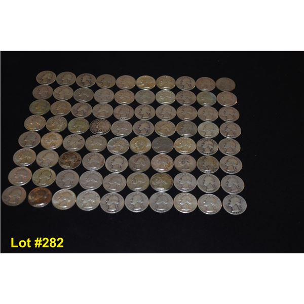 SILVER QUARTERS, VARIOUS DATES (80 PCS)