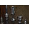 Image 2 : STERLING SALT & PEPPERS, TOOTHPICK HOLDERS & GOBLET (5 PCS)