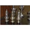 Image 3 : STERLING SALT & PEPPERS, TOOTHPICK HOLDERS & GOBLET (5 PCS)