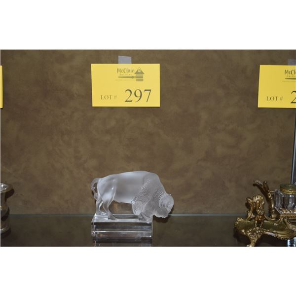 LALIQUE CRYSTAL BUFFALO
