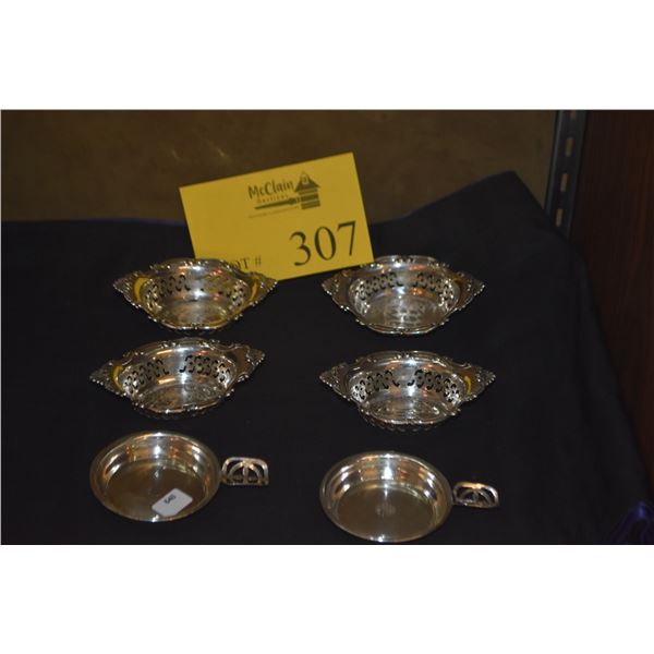 STERLING NUT DISHES (6 PCS)