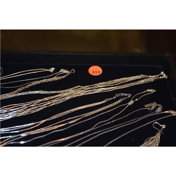 STERLING SILVER NECKLACES & EARRINGS (63.6 GTW) (12 PCS)