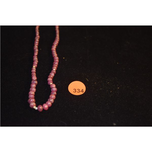 RUBY BEAD NECKLACE