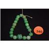 Image 2 : 19 ROUND JADE BEADS & 1 CARVED BEAD (20 PCS)