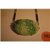 Image 2 : STERLING SILVER & CARVED JADE PENDANT
