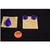 Image 1 : 14K LAPIS LAZULI EARRINGS & PENDANT (2 PCS)