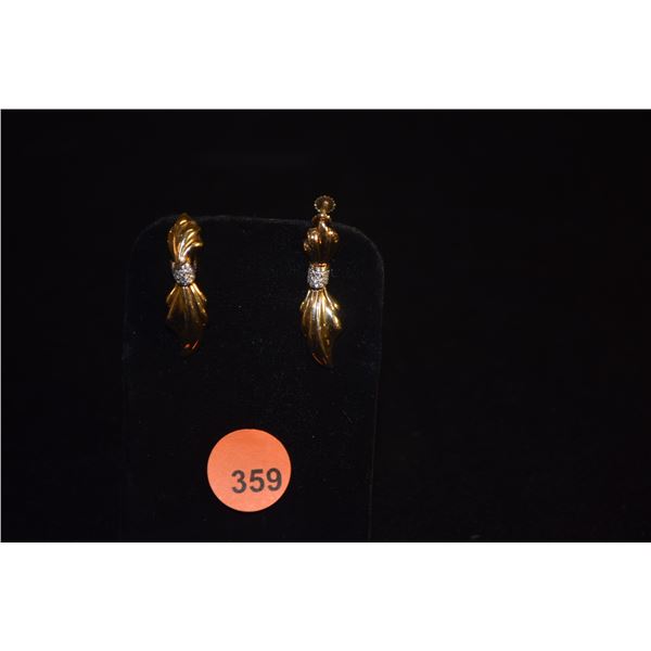 14K BICOLOR GOLD EARRINGS (6.3 GTW)