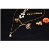 Image 3 : COLLECTION OF 14K PEARL PENDANTS (1 W/CHAIN), BRACELET, PINS & TIE PIN (6 PCS) (12.3 GTW)