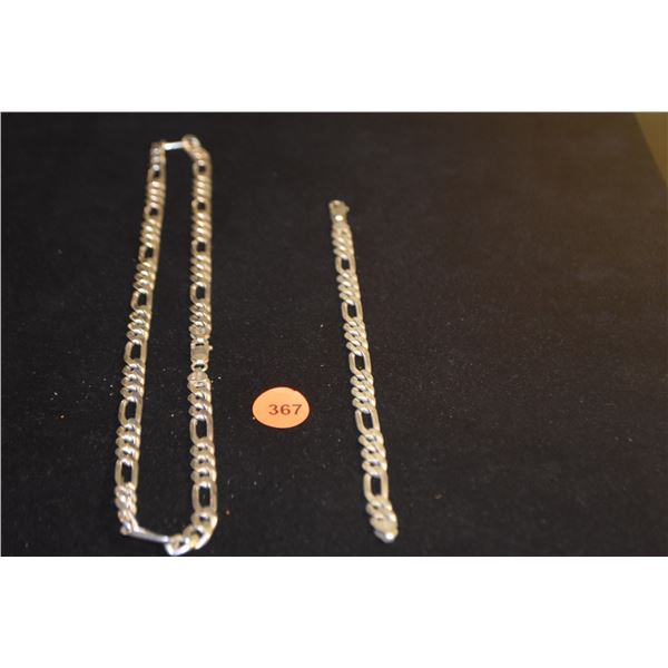 STERLING SILVER NECKLACE & BRACELET (75.1 GTW) (2 PCS)
