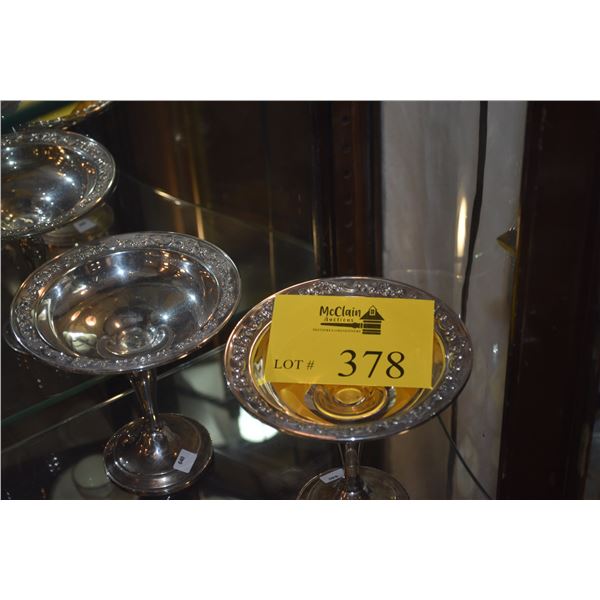 STERLING SILVER PEDESTAL BOWLS (2 PCS)