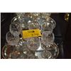 Image 1 : WATERFORD LISMORE CRYSTAL CLEAR HOCK WINE GLASSES (7 PCS) (DOES NOT INCLUDE TRAY)