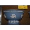 Image 2 : 8" INDEPENDENCE BOWLS BY WEDGWOOD - BLUE JASPERWARE W/WHITE ORNAMENTATION (2 PCS)