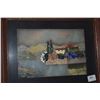 Image 2 : FRAMED ITALIAN PIETRA DURA LANDSCAPE PLAQUE (10 1/2" X 9") (DOES NOT INCLUDE STAND)