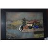 Image 3 : FRAMED ITALIAN PIETRA DURA LANDSCAPE PLAQUE (10 1/2" X 9") (DOES NOT INCLUDE STAND)