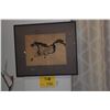 Image 1 : FRAMED JOHN YOUNG HORSE DRAWING; SIGNED (16 1/4" X 13 1/2")