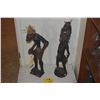 Image 1 : ANTIQUE CARVED WOOD FIGURES (2 PCS)