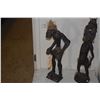 Image 2 : ANTIQUE CARVED WOOD FIGURES (2 PCS)