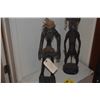 Image 3 : ANTIQUE CARVED WOOD FIGURES (2 PCS)