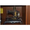 Image 4 : VINTAGE CASIGE CHILD'S TOY SEWING MACHINE, VINTAGE SINGER TOY SEWING MACHINE & MINIATURE SAD IRONS (