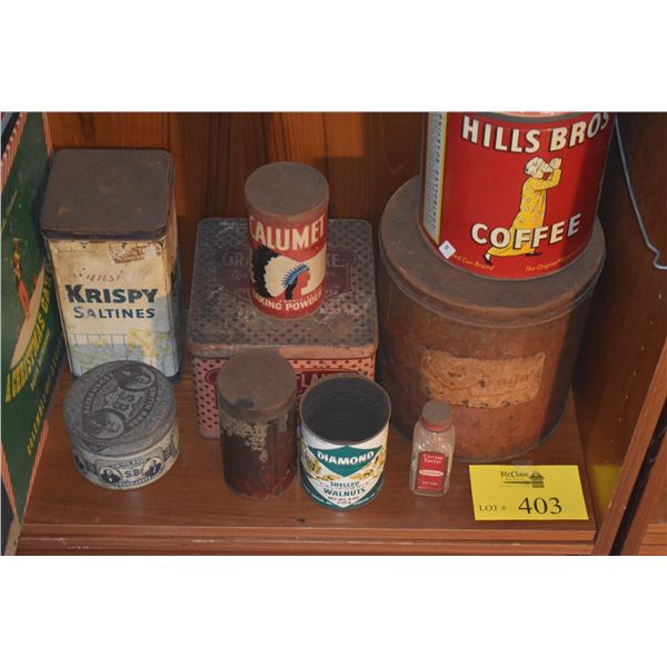 COLLECTION OF VINTAGE TINS (18 PCS)