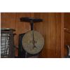 Image 2 : ANTIQUE ELECTRIC TOASTER (NO CORD), ANTIQUE BUTTER CHURN, ANTIQUE KITCHEN SCALE & ANTIQUE WOODEN MAN