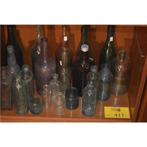 COLLECTION OF BOTTLES (21 PCS)