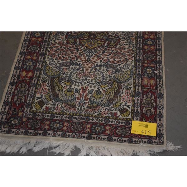 HAND KNOTTED PERSIAN RUG (30" X 45")
