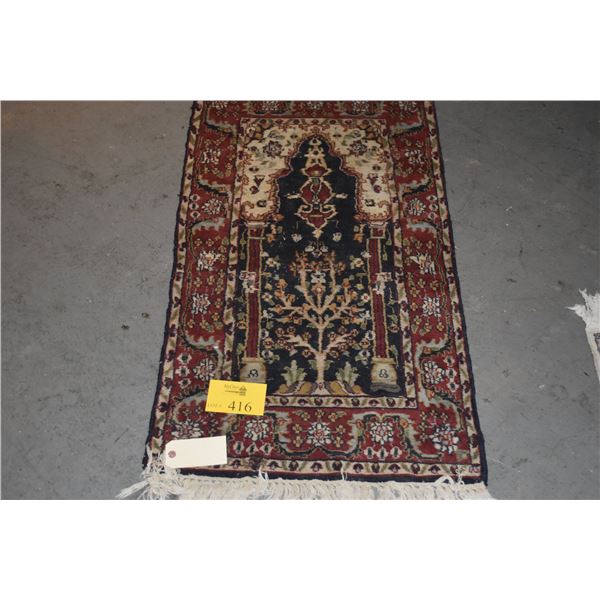 AFGHAN WOOL RUG (24" X 44")