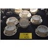 Image 3 : HAVILAND LIMOGES VINTAGE DOUBLE HANDLED BOULLION TEA CUPS & SAUCERS (30 PCS)