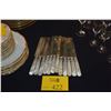 Image 1 : LANDERS FRARY & CLARK KNIVES W/MOTHER OF PEARL HANDLES & STERLING SILVER BANDS (12 PCS)