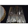 Image 2 : LANDERS FRARY & CLARK KNIVES W/MOTHER OF PEARL HANDLES & STERLING SILVER BANDS (12 PCS)