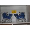 Image 2 : CHINESE BLUE & WHITE PORCELAIN FU LIONS (2 PCS)