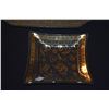 Image 2 : MID CENTURY MODERN GEORGES BRAID GILDED GLASS TRAY & GARDEN SQUARE GLASS 22K DISH (2 PCS)
