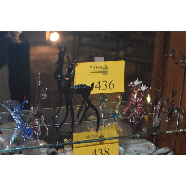 COLLECTION OF GLASS ANIMALS (9 PCS)