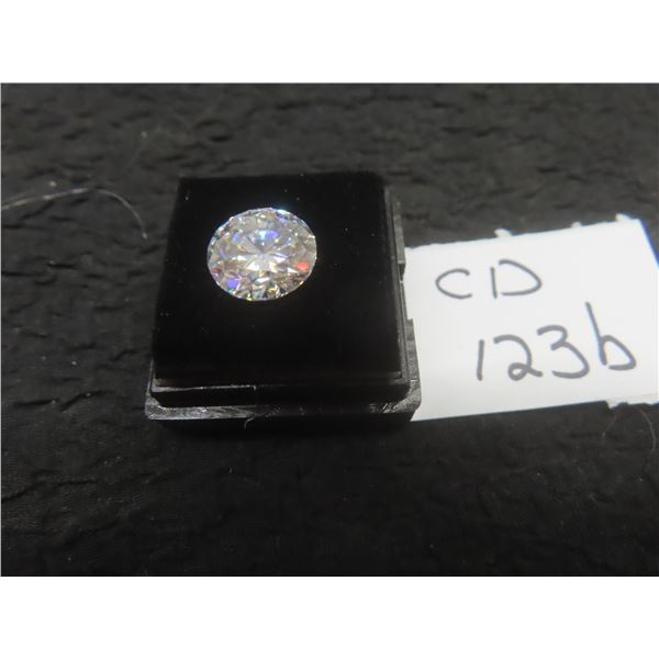New 5.0 Carat Lab-Created Moissanite Diamond, Round Brilliant Cut, GH, VVS1, With GRA Report