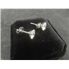 Image 2 : Pair of New Platinum Plated 1.0 Ct Each Simulated Diamond Stud Earrings