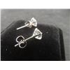 Image 3 : Pair of New Platinum Plated 1.0 Ct Each Simulated Diamond Stud Earrings