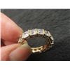 Image 6 : New 14K Gold Plated 8.5 Ct TW Princess Cut Simulated Diamond Eternity Ring, Size 9