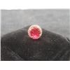 Image 5 : Pair of New 18K Gold Plated 2.0 Ct Each Lab-Created Ruby Halo Stud Earrings