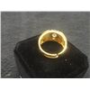 Image 2 : New 18K Gold Plated 1.0 Ct Simulated Diamond Men’s Ring, Resizable