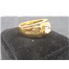 Image 4 : New 18K Gold Plated 1.0 Ct Simulated Diamond Men’s Ring, Resizable