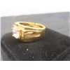 Image 5 : New 18K Gold Plated 1.0 Ct Simulated Diamond Men’s Ring, Resizable