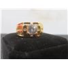 Image 6 : New 18K Gold Plated 1.0 Ct Simulated Diamond Men’s Ring, Resizable