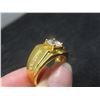 Image 8 : New 18K Gold Plated 1.0 Ct Simulated Diamond Men’s Ring, Resizable