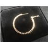 Image 2 : New 18K Gold Plated 33.0 mm Princess Cut Simulated Diamond Hoop Earrings