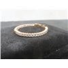 Image 4 : New 18K Gold Plated 33.0 mm Princess Cut Simulated Diamond Hoop Earrings