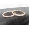 Image 5 : New 18K Gold Plated 33.0 mm Princess Cut Simulated Diamond Hoop Earrings