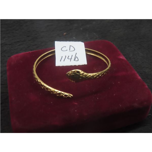 New 18K Gold Plated 4.5 mm Snake Bangle